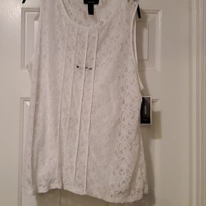 NWT Alfani lace top with tank XL